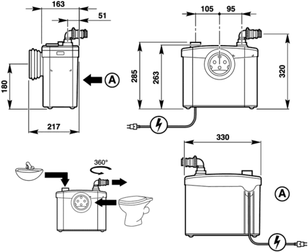 Канализационный насос SFA 400 Вт Sanitop